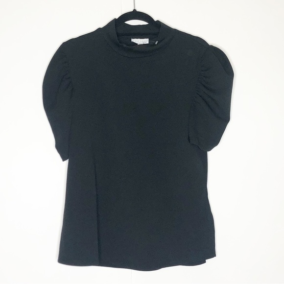 C’est La Vie NWT Black Puff Sleeve Top - Picture 1 of 3